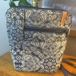 Donna Sharp Quilted Navy Paisley Crossbody Purse